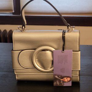 Kahlana Barfield Brown Future Collective Silver Metallic Women's Mini Buckle Bag